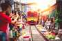 Famoso mercado de frescos de Talad Rom Hub - Chega-se por Bangkok